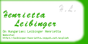henrietta leibinger business card